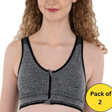 Women Sports Lightly Padded Bra (Pack of 2)