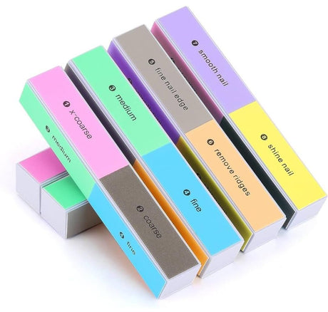 Nail Files for Natural and Acrylic Nails (Multicolor)