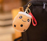 Cute Bubble Tea Plush Toy Pendant Keychain