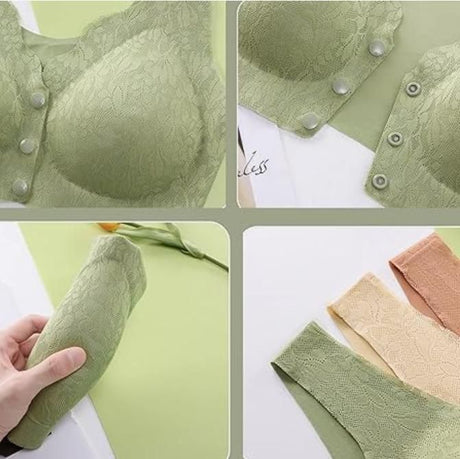 Women's Cotton Spandex Padded Front Open Feeding Bra Maternity Baby Nursing