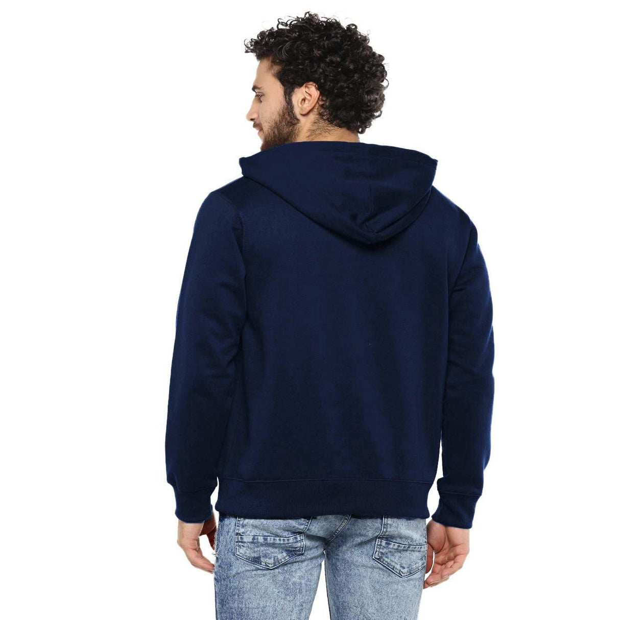 Fleece Solid Full Sleeves Hoodie