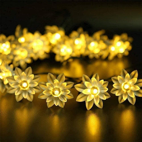 16 Led Lotus Flower Decoration Lights, 3 Meters