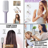 Self-cleaning Anti-static Massage Comb for Adults and Kids