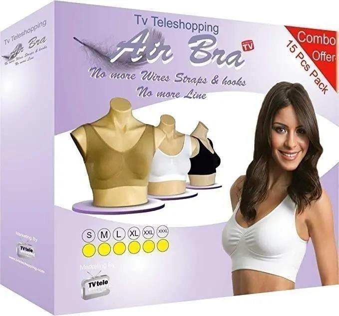 Women's Cotton Solid Non Padded Air Bra Pack of 3